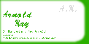 arnold may business card